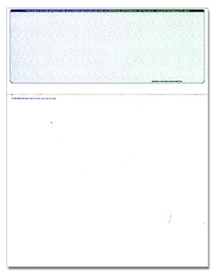 Top Form Laser Check - Blue-Green, 1 Perforation, with Control #