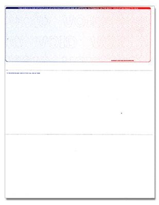 Top Form Laser Check - Blue-Red, 2 Perforation, & Control #