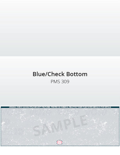 Bottom Check, 1 Color, Secure Blank Check Stock, 2 Perforations (2500 per box)
