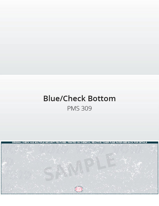Bottom Check, 1 Color, Secure Blank Check Stock, 2 Perforations (2500 per box)