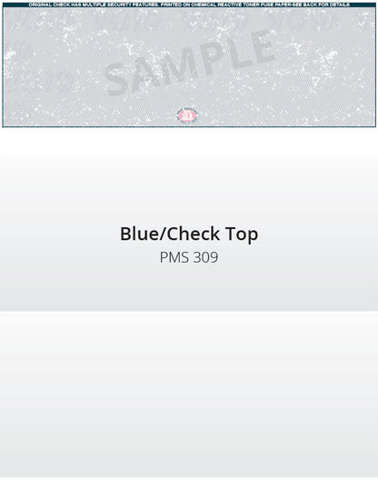 Top Check, 1 Color, Secure Blank Check Stock, 2 Perforations (2500 per box)