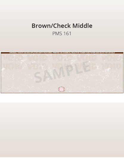 Middle Check, 1 Color, Secure Blank Check Stock, 2 Perforations (2500 per box)