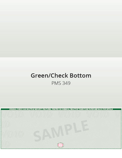 Bottom Check, 1 Color, Secure Blank Check Stock, 2 Perforations (2500 per box)