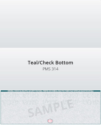 Bottom Check, 1 Color, Secure Blank Check Stock, 2 Perforations (2500 per box)